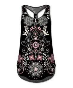 Discount 😍 UDEAR Black & Pink Abstract Scoop Neck Racerback Tank - 👩 Women 🛒