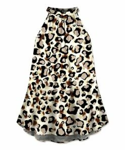 Best Sale 🔥 UDEAR Beige Leopard High-Neck Sleeveless Top - 👩 Women ⌛