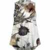 Outlet 👍 UDEAR White & Brown Floral Mock-Neck Sleeveless Top - 👩 Women 🧨