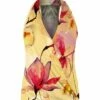 Best reviews of 😉 UDEAR Yellow & Red Floral Surplice Halter Top - Plus 🔔