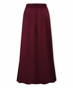 Buy โ๏ธ UDEAR Burgundy Wide-Waistband Maxi ๐ Skirt - ๐ฉ Women ๐ฏ