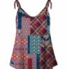 Budget ⌛ UDEAR Blue & Red Patchwork Tie-Strap Tank - 👩 Women 😍
