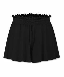 Flash Sale ❤️ UDEAR Black Drawstring Paper Bag Shorts - 👩 Women 🛒