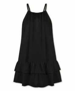 Promo ❤️ UDEAR Black Tiered Ruffle-Hem 👗 Dress - Plus ✔️