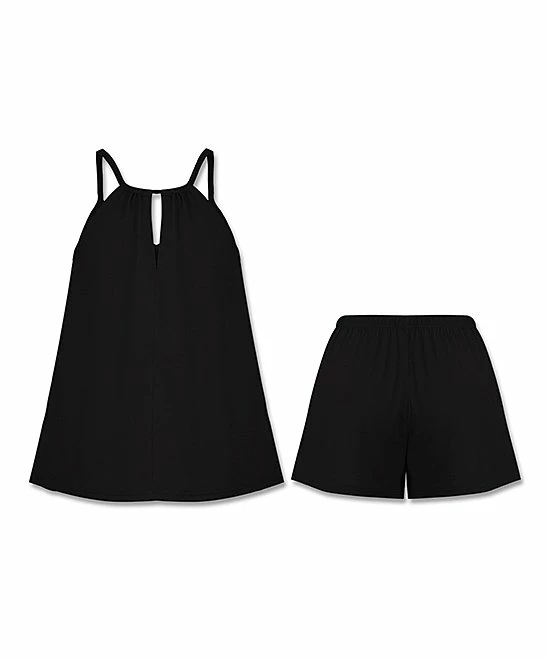 Best Pirce 👏 UDEAR Black V-Neck Tank & Shorts - Plus ❤️ - Image 2