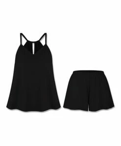 Best Pirce 👏 UDEAR Black V-Neck Tank & Shorts - Plus ❤️