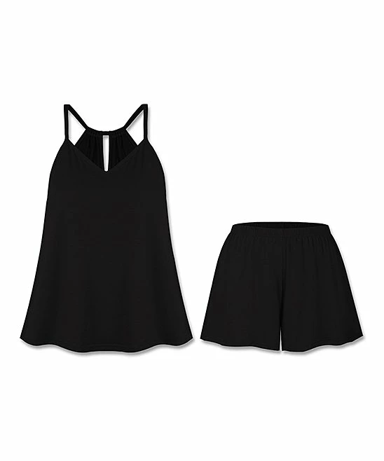 Best Pirce 👏 UDEAR Black V-Neck Tank & Shorts - Plus ❤️