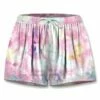 Promo 🛒 UDEAR Pink & Blue Tie-Dye Drawstring Shorts - 👩 Women ⌛