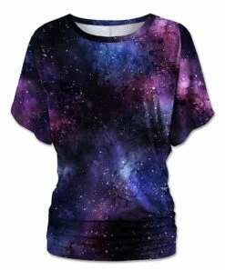 Discount 😉 UDEAR Blue & Purple Galaxy Dolman Top - Plus 😍