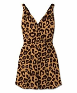 Best reviews of 😀 UDEAR Yellow Leopard Sleeveless Surplice Romper - Plus ⌛