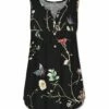 Best reviews of 🧨 UDEAR Black Floral & Butterflies Button-Front Sleeveless Top - 👩 Women ⌛