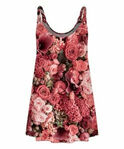 Budget 🤩 UDEAR Pink Floral Braided-Strap Tunic - 👩 Women 🤩
