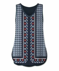 Best Sale ⌛ UDEAR Navy & Light Blue Scarf Print Curved-Hem V-Neck Tank - Plus ✔️