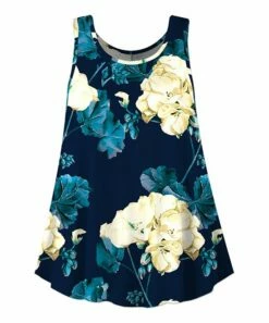 Best deal โญ UDEAR Navy & Ivory Floral Scoop Neck Swing Tank - ๐ฉ Women ๐ฏ