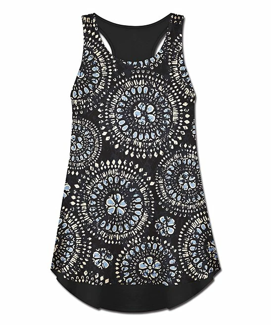 Cheap ✔️ UDEAR Black & White Medallion Racerback Tank - 👩 Women 🤩