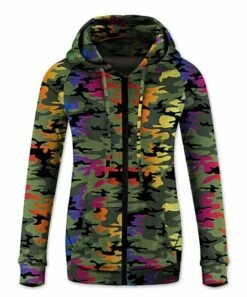 Best reviews of 🔥 UDEAR Green & Yellow Camouflage Zip-Up Hoodie - 👩 Women 🤩