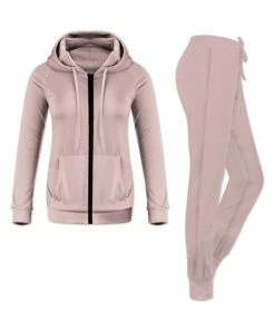Discount 🧨 UDEAR Light Pink Zip-Up Hoodie & Joggers - 👩 Women & Plus ⭐