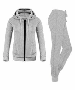 Top 10 😀 UDEAR Light Gray Zip-Up Hoodie & Joggers - 👩 Women 🤩