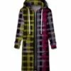 Cheapest 🌟 UDEAR Purple & Yellow Plaid Longline Zip-Up Hoodie - 👩 Women 👍