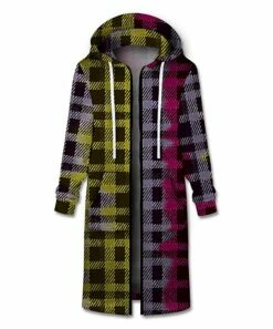 Cheapest ๐ UDEAR Purple & Yellow Plaid Longline Zip-Up Hoodie - ๐ฉ Women ๐