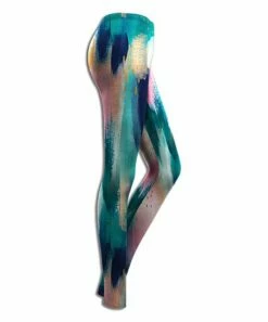 Best Pirce 🧨 UDEAR Turquoise & Blue Abstract Leggings - 👩 Women 🌟