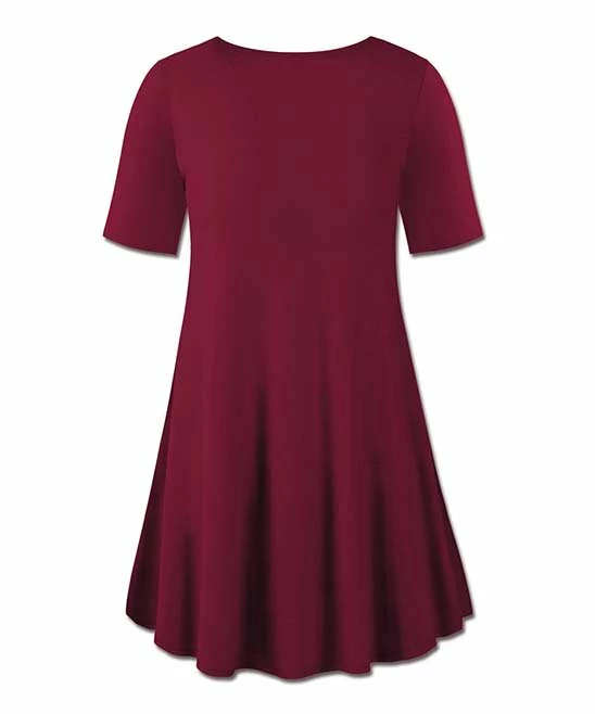 Cheap ๐ UDEAR Burgundy Swing Tunic - ๐ฉ Women & Plus โญ - Image 2