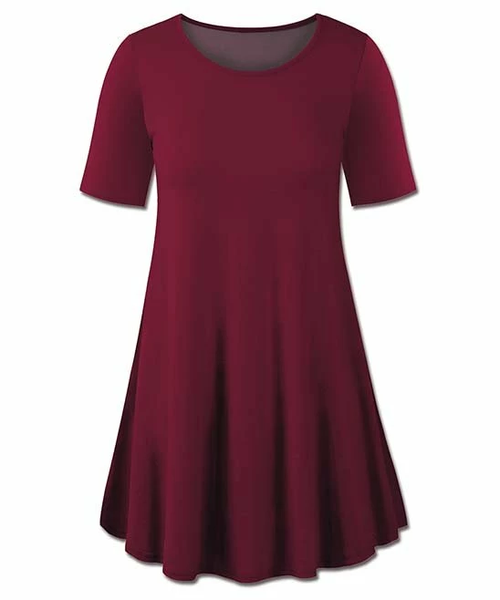 Cheap ๐ UDEAR Burgundy Swing Tunic - ๐ฉ Women & Plus โญ