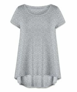 Outlet โ UDEAR Light Gray Short-Sleeve Hi-Low Top - Plus ๐ฅ