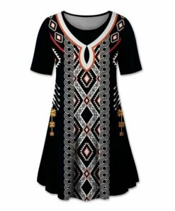 New 🔔 UDEAR Black & White Geometric Swing Tunic - 👩 Women 💯