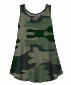 Flash Sale ๐คฉ UDEAR Green Camo Scoop Neck Swing Tank - ๐ฉ Women ๐