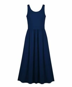 Hot Sale 😀 UDEAR Navy Sleeveless A-Line Maxi 👗 Dress - 👩 Women 🔥