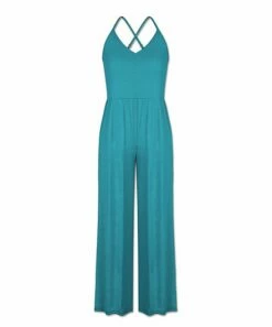 Best Pirce 💯 UDEAR Lake Blue Crisscross-Strap Sleeveless Jumpsuit - Plus 🔔