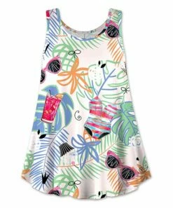 Discount 💯 UDEAR White 👓 Sunglasses Scoop Neck Swing Tank - 👩 Women 🎁