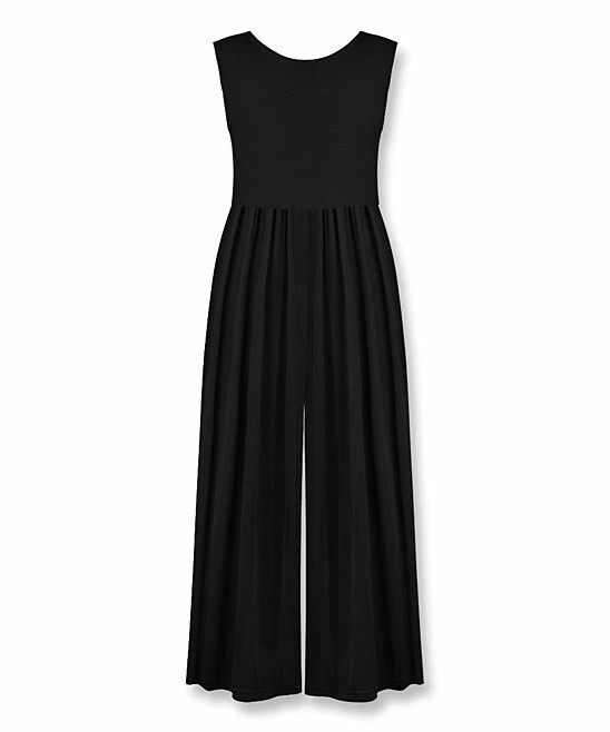 Budget ๐ฏ UDEAR Black V-Neck Sleeveless Palazzo Jumpsuit - Plus ๐ - Image 2