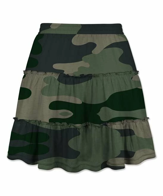 Top 10 ๐ UDEAR Green Camouflage Tiered A-Line ๐ Skirt - ๐ฉ Women ๐ - Image 2