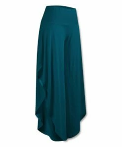 Best deal 🔔 UDEAR Dark Teal Side-Slit Palazzo Pants - 👩 Women 😉