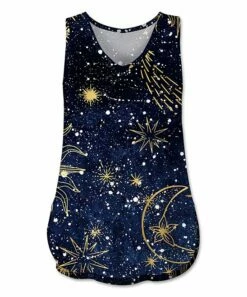 Outlet 🛒 UDEAR Multicolor Sun V-Neck Curved Hem Tank - 👩 Women & Plus ❤️