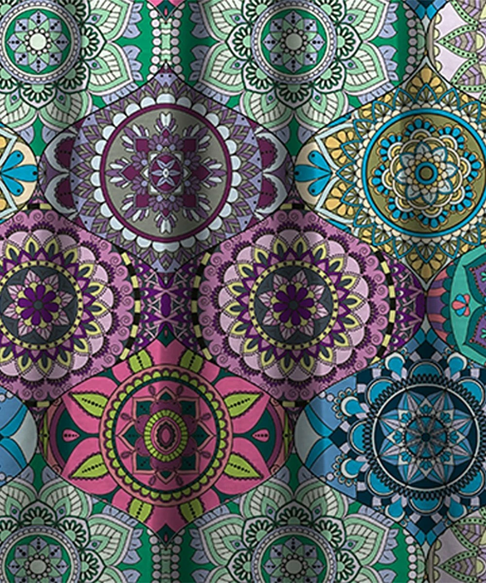 Wholesale ๐ UDEAR Green & Blue Mandala Collage Sleeveless A-Line ๐ Dress - ๐ฉ Women & Plus โ - Image 3