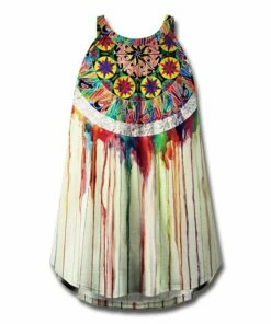 Top 10 💯 UDEAR White & Red Abstract Swing Tank - 👩 Women 😍