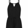 Cheapest ❤️ UDEAR Black Keyhole-Detail Romper - 👩 Women 🎉
