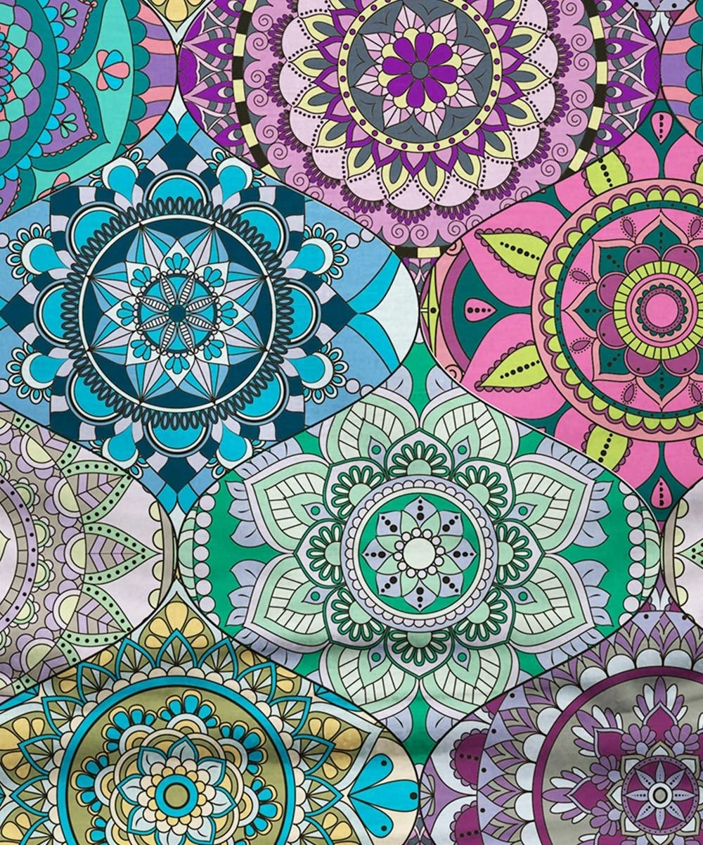 Promo 🎉 UDEAR Blue Multicolor Mandala V-Neck Ruched Tank - 👩 Women ⭐ - Image 3