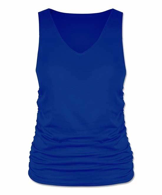 Brand new ๐ UDEAR Sapphire Blue V-Neck Ruched Tank - ๐ฉ Women โญ