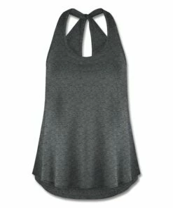 Budget 🎁 UDEAR Heather Dark Gray Twist-Back Racerback Tank - 👩 Women 🤩