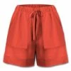 Budget 🎁 UDEAR Orange Tie-Waist Shorts - 👩 Women 💯