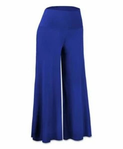 Cheap 🔥 UDEAR Sapphire Blue Crop Palazzo Pants - 👩 Women 👍
