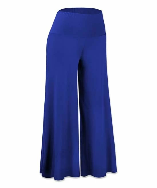 Cheap 🔥 UDEAR Sapphire Blue Crop Palazzo Pants - 👩 Women 👍