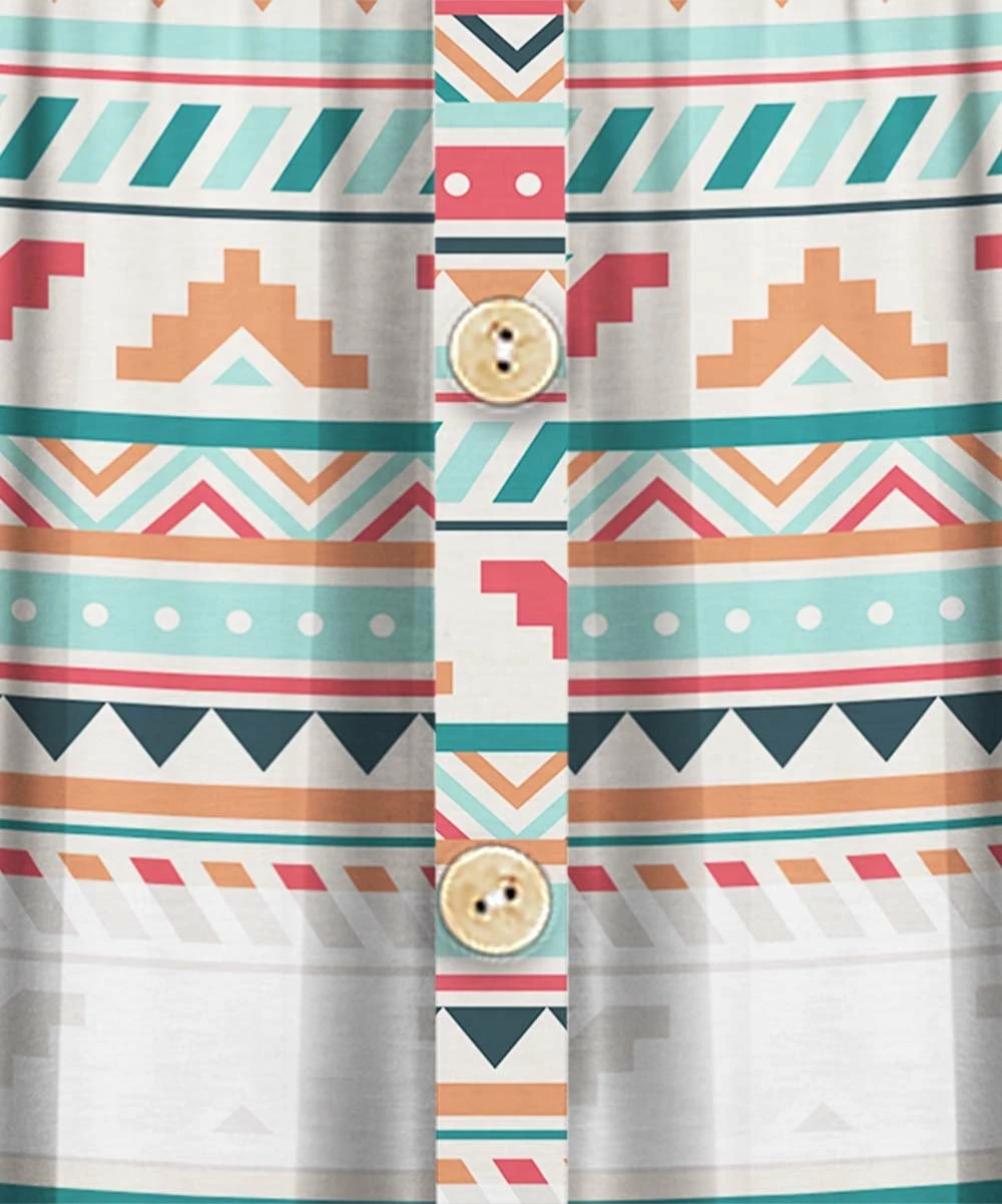 Wholesale โญ UDEAR White & Blue Geometric Stripe Button-Front Sleeveless ๐ Dress - ๐ฉ Women ๐ - Image 3