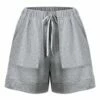 Outlet 🔔 UDEAR Light Gray Tie-Waist Shorts - Plus 🎁