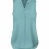 Cheapest 🔥 UDEAR Blue Green Notch Neck Sleeveless Top - Plus 😉