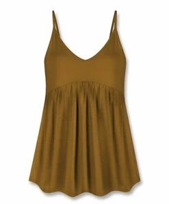 Flash Sale ✔️ UDEAR Earth-Yellow V-Neck Empire-Waist Tank - 👩 Women 🌟